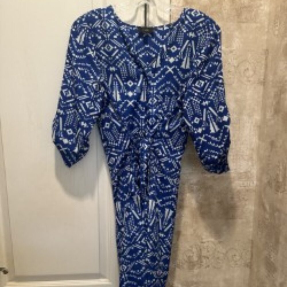 Fate Blue Patterned Mini Dress